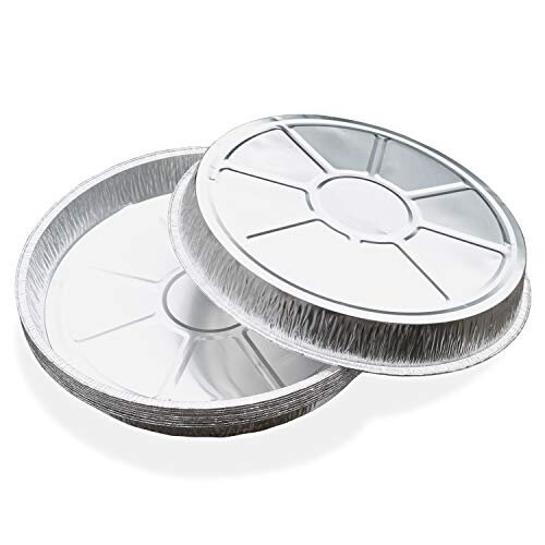 Premium Products Corp. Disposable Drip Pans - 10 Pack -13 Inch by 1 Inch Large Round Drip Pans - Perfect for Large Big Green Egg, Kamado Joe Classic